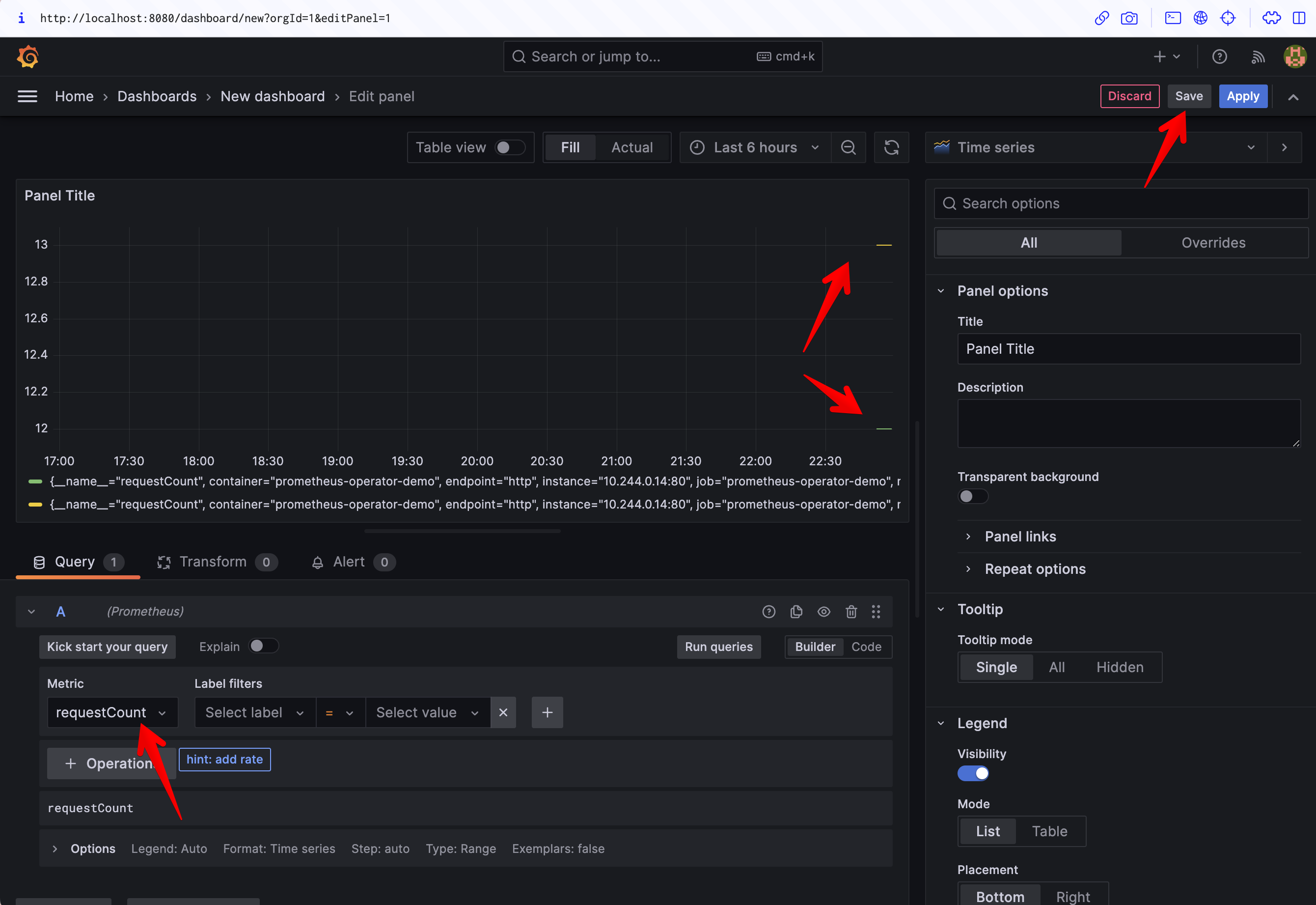 Creating Grafana Dashboard for custom metric