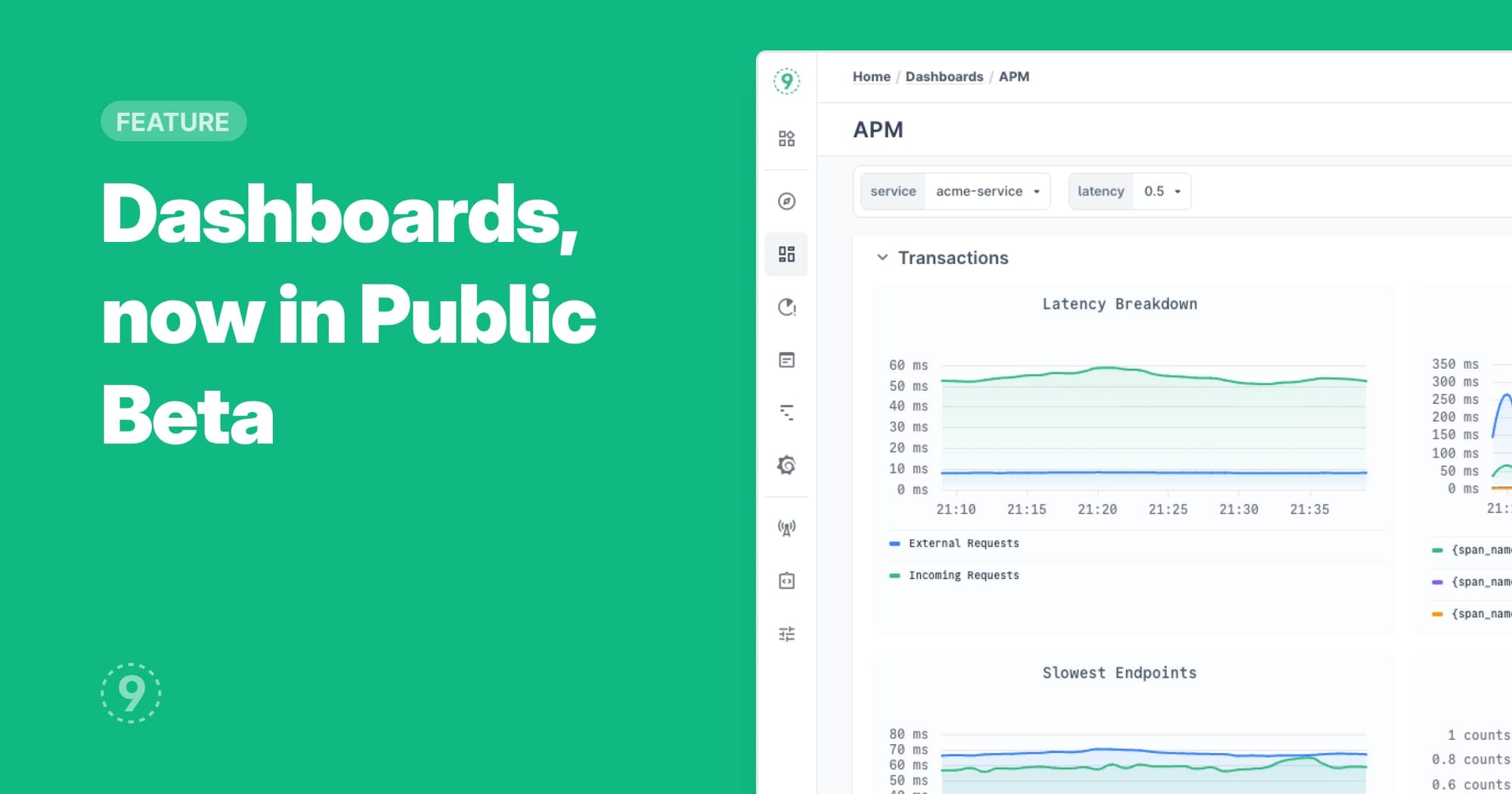 Dashboards, now in Public Beta with APM and Add Logs Queries to a Dashboard