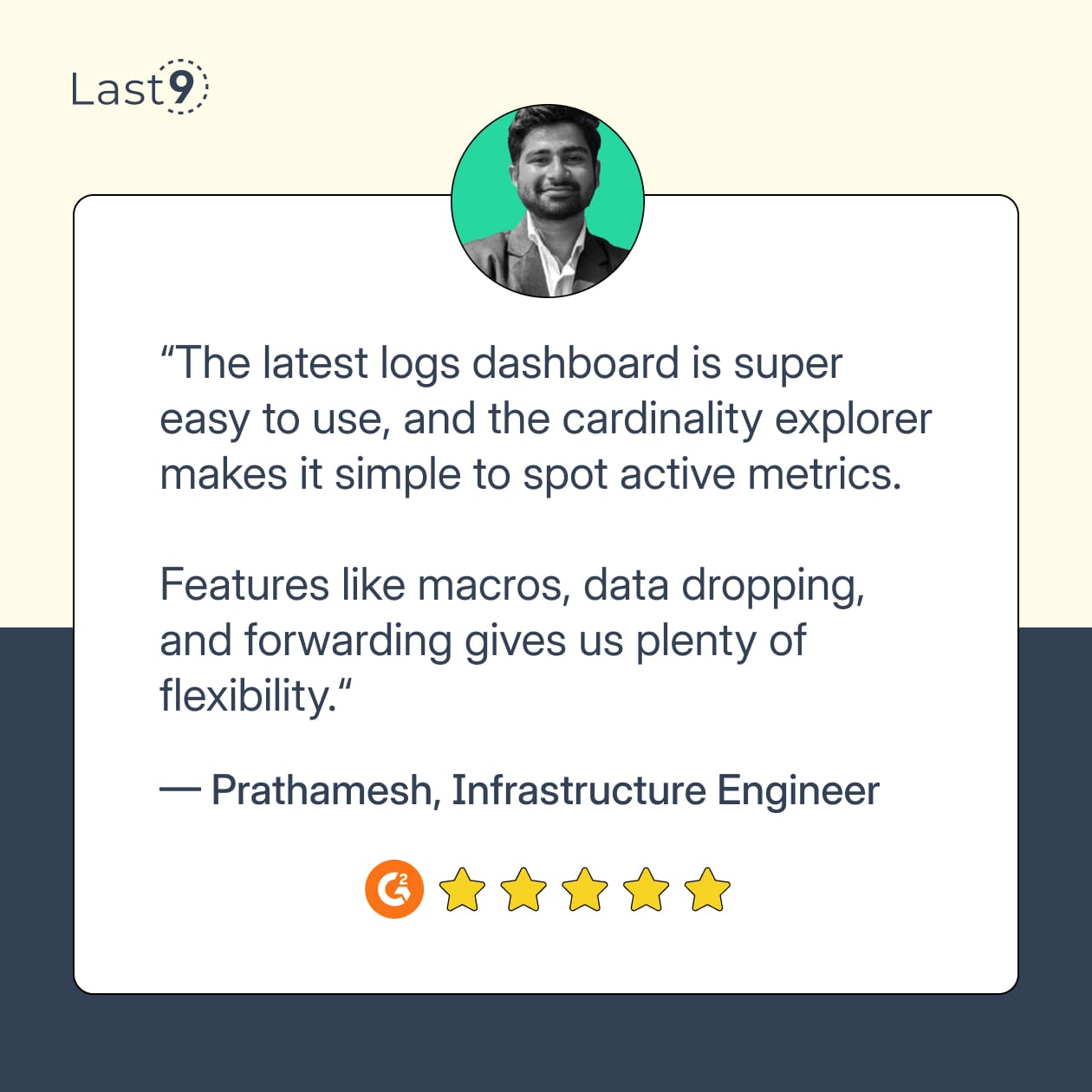 Customer review about Last9 Dashboard