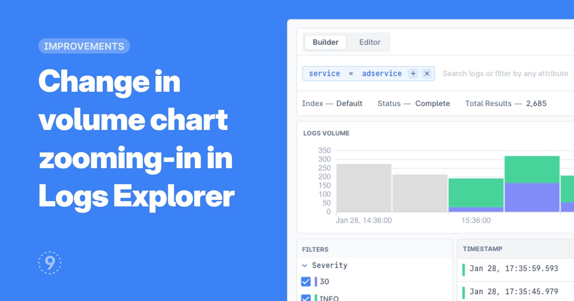 Maintain visual context of time window while zooming into results in Logs Explorer